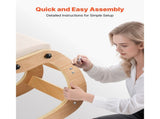 Ergonomic Kneeling Chair, Wooden Posture Knee Chair with Adjustable Thick Foam Cushions & Solid Wood V952-JYKGYMBSBDLWFBRDG001V0