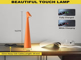 Portable LED Table Lamp 13.5" H Touch Control, 3 Brightness Levels, Rechargeable Desk Light for V1107-CS-GJTDC