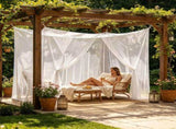 Camping Mosquito Net Square Top Outdoor Insect Shield, No Install Large Mesh Canopy, Portable V1366-AZ2-W-15180