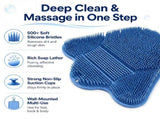 Shower Foot Scrubber Mat, Non-Slip Suction Cups & Soft Silicone Exfoliating Bristles for Feet, Back, V1366-AZ2-W-10819