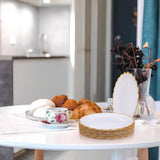 Floral Disposable Paper Plates for Parties, Large Capacity, Elegant Design, Perfect for Events and V1192-AZ-W-32553