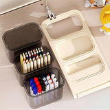 2Pack 3-Tier Foldable Tea Bag Organizer with Angled Opening - Transparent Desktop Storage Box for V1107-122-68506-LTG-2PACK