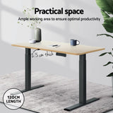 Artiss Standing Desk Top White Oak 120CM DB-B-120-NT