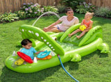 Bestway Inflatable Alligator Kids Play Pool with Slide 234cmx163cm Green BW-POOL-PLAY-53169