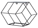 Hex Shelves Simple Wrought Iron Hexagonal Bedroom Living Room Office Wall Shelf DecorationBlack V1294-YM0523-3115210232211