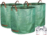3-Pack 72 Gallon Yard Waste Bags, Reusable Heavy Duty Collapsible Garden Leaf Bags with Plastic V1258-DP02-C-232