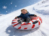 Inflatable Tube For Adults And Kids Heavy Duty Sledding With Handles For Skiing Tubing Snowy V1192-AZ-W-34553