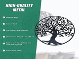 Black Tree of Life Wall Art Hanging Metal Iron Sculpture Garden 60cm V63-822651