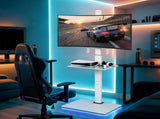 Levede TV Floor Stand 32-65 Inch Universal Swivel Height Adjustable Mount White TV1007-WH-AU