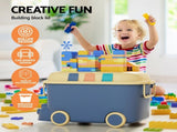 Keezi 3PCS Toy Storage Box Cute Car Toy Container Kids Toys Organiser Snack Boxes FURNI-C-TOY3PC-BUORGN