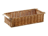 Imitation Rattan Woven Storage Basket, Hand Woven Desktop Storage Box, Bathroom Storage Baskets Long V1369-AZ3-W-10057
