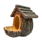 Vintage Treehouse Shape Bird Feeder - Bird House Feeder, Open Design Resin Feeding Birdhouse, V1370-AZ4-15915