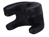 Face Pillow Silk Fabric Memory Foam Soft Cushioning Ergonomic Beauty Pillow for Back Sleep Black V1294-YM0901-3117240292711
