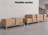 Giantz 60x25cm Dunnage Rack 2-Pack Stainless Steel Kitchen Floor Stand DNR-SS-60X2