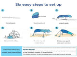 3x3m Blue Portable Wind-Powered Tent Sunshade Canopy Shelter with Sand Anchors for Family V888-ELOSUNG56749