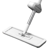Microfiber Flat Mop Hand Wash Free Long Handle Large Flat Mop Dry Wet Use Floor Cleaning Tool White V1294-YM0715-3117220076213
