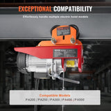 VEVOR Electric Hoist Manual Trolley, 0.5 Ton Load Capacity for PA200 PA250 PA300 PA400 PA500, Push V952-DDHLSDXC05T2B96BSV0