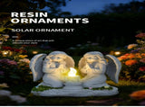 Solar Resin Kneeling Angel Garden Light - Outdoor Waterproof Angel Statue with Warm Solar Lantern, V888-ELOSUNG55519