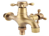 G1/2in Thread Bathroom Copper Single Cold Faucet Washing Machine Mop Pool Water Tap Retro Gold V1294-YM0901-3112200061011