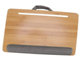 Laptop Table Multifunction Bamboo Lap Desk Bed Tray with Cushion for Reading Writing Playing V1294-YM0523-3116220004111