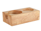 2Hole Wooden Tamper Base Natural Wood Color External Durable Tamping Station Handle Stand for V1294-YM0710-3118210241211