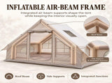Weisshorn A-Frame Inflatable Air Tent with Mesh Windows, Family Glamping XFSK-KH-DU-CA