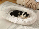 Fluffy Donut-Shaped Pet Bed- Soft, Cozy, and Anti-Anxiety for Dogs and Cats, Machine Washable V888-ELOSUNG10218