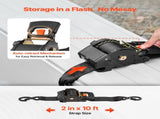 Retractable Ratchet Straps, 50.8 mm x 3 m, Tie Down Straps with S Hooks, 1375 kg Break Strength, 2 V952-SXGJLD2INCH11IDZ4001V0