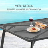 FORTIA 150x90cm Outdoor Dining Table, Rectangular, Furniture for Outside with E-coating V219-OTDTBLFOS1MA