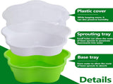 Petluno 4 pieces seedling pots with lids, 16 cm seedling pot BPA-free healthy hydroponic growing pot V1259-DP01-A-1646