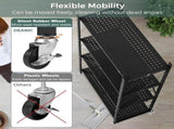 CARLA HOME 4-Tier Foldable Storage Shelf with Wheels for Kitchen, Garage, Pantry or Basement LSB-36141