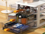Small White Drawer Organizer, 1-Piece PP Desk Storage Box for Home and Office Organization V1192-AZ-W-22601