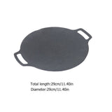 Black Round Barbecue Tray, Outdoor Grill Accessory for Large Family Gatherings and BBQ Events, 1 V1370-AZ4-11566