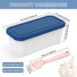 2L PP Plastic Cream Containers Sealed & Odor-Proof, Comes with Scoop, Perfect for Homemade V1369-AZ3-W-12030
