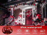 LED White Christmas Lights Outdoor, String Lights Plug in Extendable, 8 Modes Christmas Tree V1107-124-99190-RED-50M500
