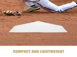 2-Pack White Baseball Training Plates for Pitchers, Compact and Lightweight Practice Mats V1192-AZ-W-28297