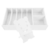 White PVC Cash Drawer Organizer, Multifunctional Storage Solution for Desk and Drawer Organization V1366-AZ2-W-25999