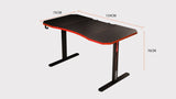 OVERDRIVE Gaming Desk 139cm PC Setup Table Computer Carbon Fiber Style Black V219-FURGAMOVDAD42