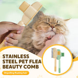 2-in-1 Pet Grooming Brh, Magic Pet Hair Remover Comb with Self-Cleaning Button for Dogs & Cats, V1258-DP02-F-412