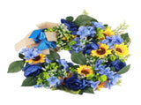 Blue and Yellow Wreaths Flower Garland Front Door V1294-YM0523-220328ZH04