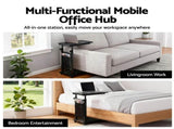 Artiss Laptop Desk Height Adjustable Mobile Workstation Computer Desks 48CM Black LA-DESK-C-48-BK