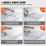 VEVOR 34x53 cm Pull Out Cabinet Organizer, Heavy Duty Slide Out Pantry Shelves, Chrome-Plated Steel V952-HG114W21D315H1TT7V0