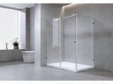 150x90cm Frameless Glass Sliding Corner Shower With Black Rail and U-Brackets for Contemporary V63-913851