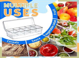 Large Ice Chilled Condiment CaddyChilled Condiment Containers Server with Lids for 5 Removable V1258-DP02-C-438