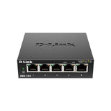 D-Link DGS-105 5-Port Gigabit Ethernet Switch - Desktop Quiet Fanless & Energy-Efficient Design, V1202-V1-DLKDGS-105