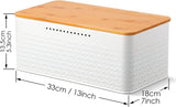 CARLA HOME Bread Bin with Bamboo Lid used as Chopping Board for Kitchen Countertop LSB-36094