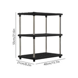 3 Tier Storage Shelf Unit Heavy Duty Multi Purpose Organizer Rack for Kitchen Bathroom Pantry V1370-AZ4-09424