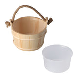 6L Sauna Bucket SPA Steam Room Accessory High Capacity Wooden Barrel for Shower Swimming Pool V1294-YM0901-3111210203911