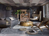 BRASS LOOK HAMMERED COFFEE TABLE V742-M16753