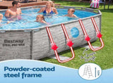 Bestway Swimming Pool 427x250x100cm Steel Frame Above Ground Pools Filter Pump Ladder 7250L BW-POOL-427CM-56715